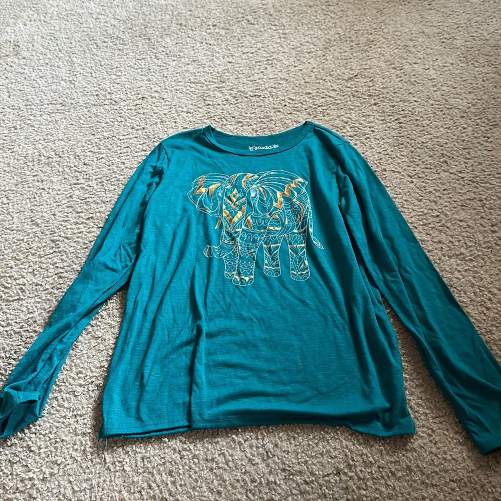 DESIGNOR BEJEWELED ELEPHANT TEE